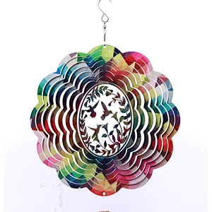 Hotsale Hummingbird Stainless Steel Wind Spinner For Garden Decoration Christmas Gifts