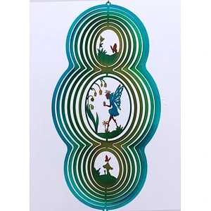 Stainless Steel Fairy Series Wind Spinner For Garden Decoration