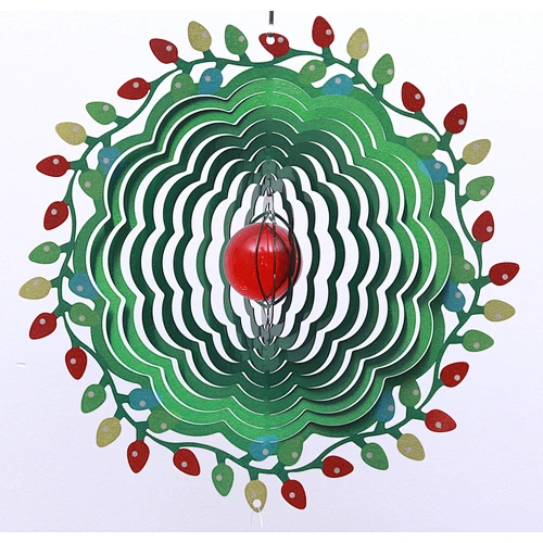 Full Of Vigour Green Wind Spinner With Sun Catcher