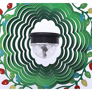 Full Of Vigour Green Wind Spinner With Solar Light