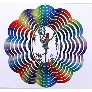 Hotsale Stainless Steel Fairy Wind Spinner For Garden Decoration Christmas Gifts