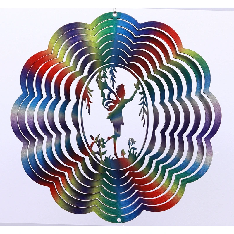 Hotsale Stainless Steel Fairy Wind Spinner For Garden Decoration Christmas Gifts