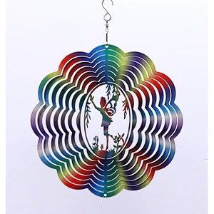 Hotsale Stainless Steel Fairy Wind Spinner For Garden Decoration Christmas Gifts