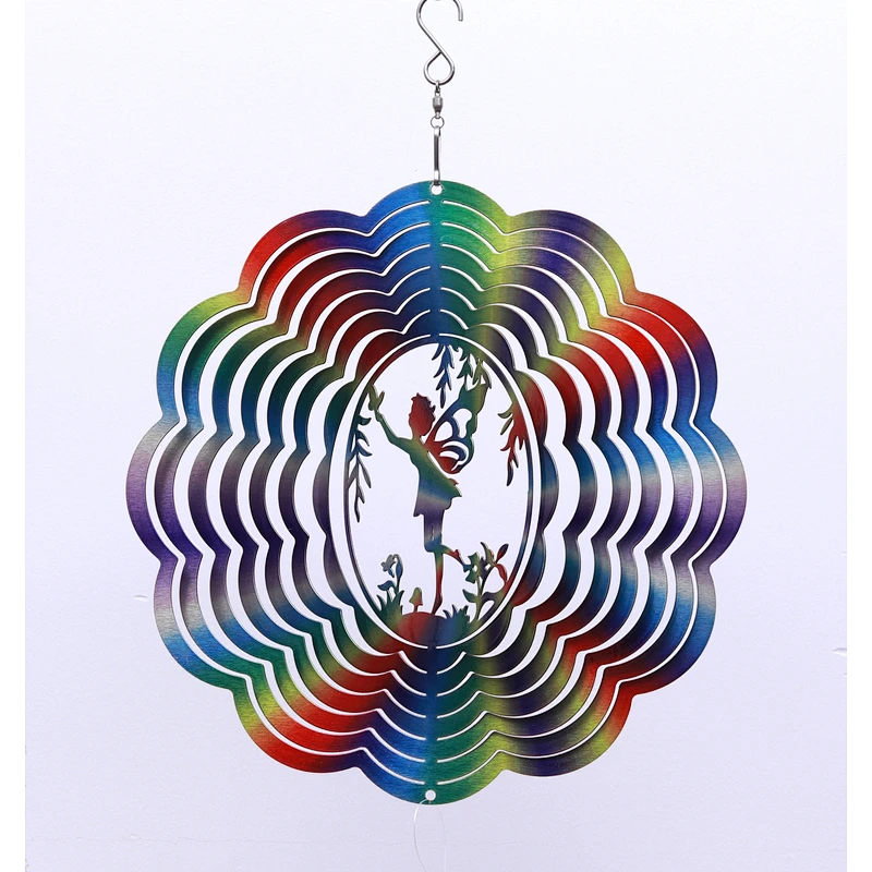 Hotsale Stainless Steel Fairy Wind Spinner For Garden Decoration Christmas Gifts