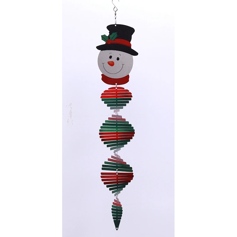 Hotsale Snowman Stainless Steel 3D Wind Spinner
