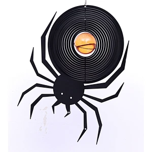 Spider Shape Stainless Steel 3D Wind Spinner With Sun Catcher