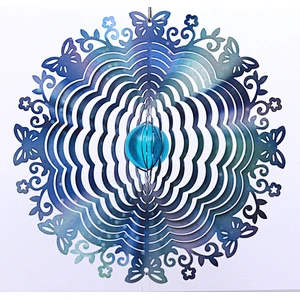 Gorgeous Butterfly Wind Spinner With Sun Catcher