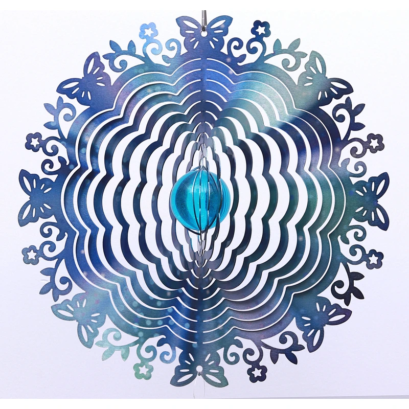 Gorgeous Butterfly Wind Spinner With Sun Catcher