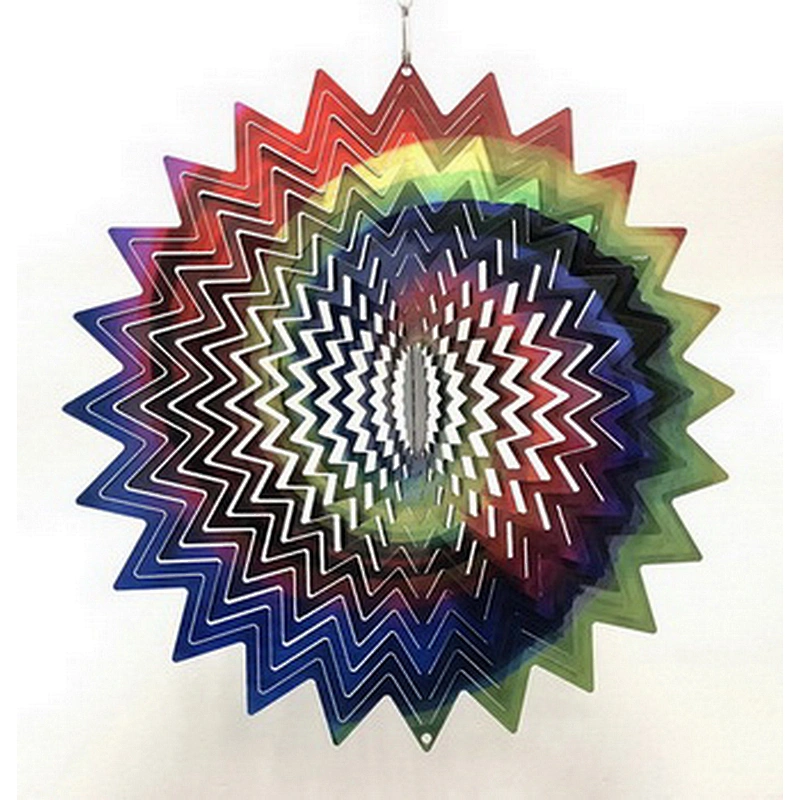 Amazon Hotsale Rainbow 3D Wind Spinner Stainless Steel For Garden Decoration