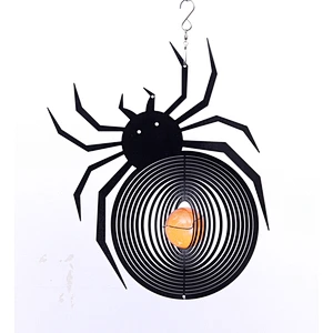 Spider Shape Stainless Steel 3D Wind Spinner With Sun Catcher
