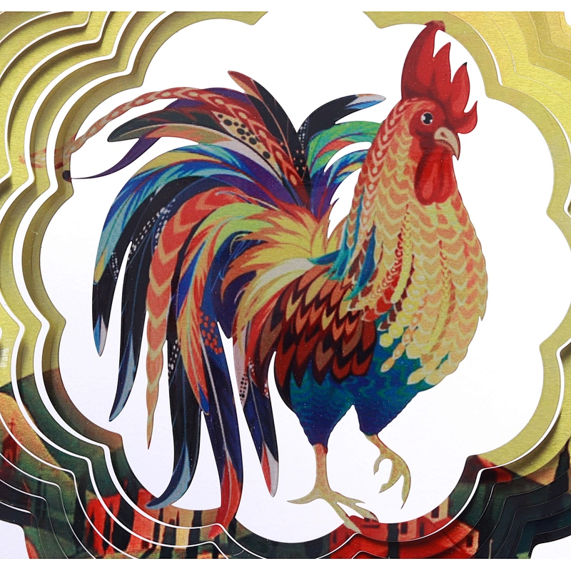 Rooster Wind Spinner For Home Decoration