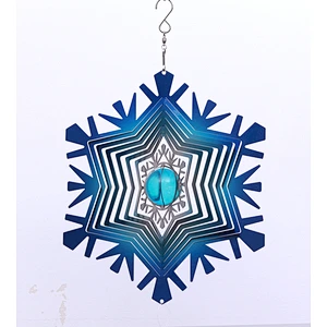 Snowflake Stainless Steel 3D Wind Spinner With Sun Catcher