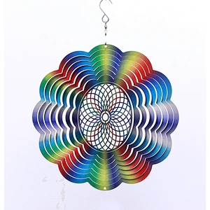 10 Inch Kaleidosocpe Stainless Steel Wind Spinner For Christmas Gifts