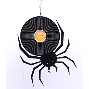 Spider Shape Stainless Steel 3D Wind Spinner With Sun Catcher