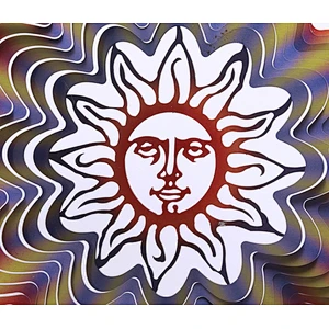 Sun Face Stainless Steel 3D Wind Spinner