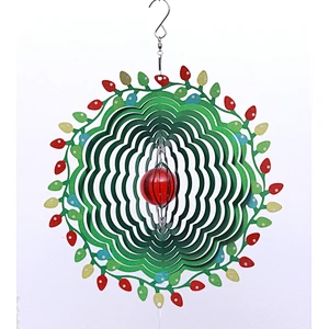 Full Of Vigour Green Wind Spinner With Sun Catcher