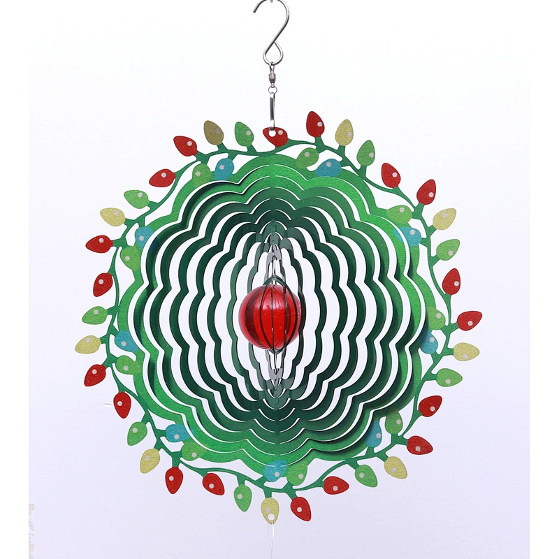 Full Of Vigour Green Wind Spinner With Sun Catcher