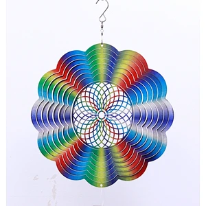 10 Inch Kaleidosocpe Stainless Steel Wind Spinner For Christmas Gifts