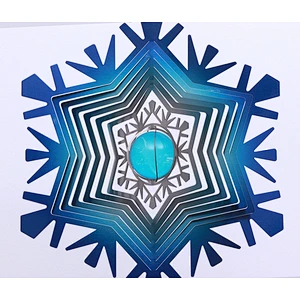 Snowflake Stainless Steel 3D Wind Spinner With Sun Catcher
