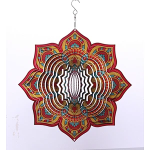 Hotsale Stainless Steel Mandala Wind Spinner For Garden Decoration Christmas Gifts