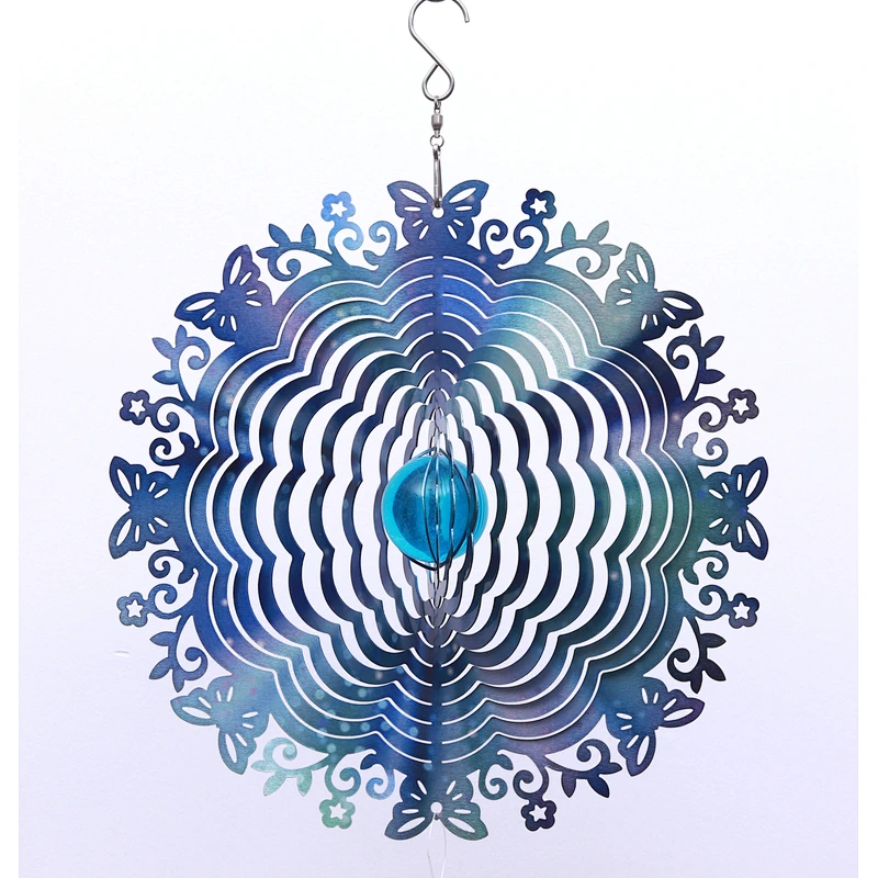 Gorgeous Butterfly Wind Spinner With Sun Catcher