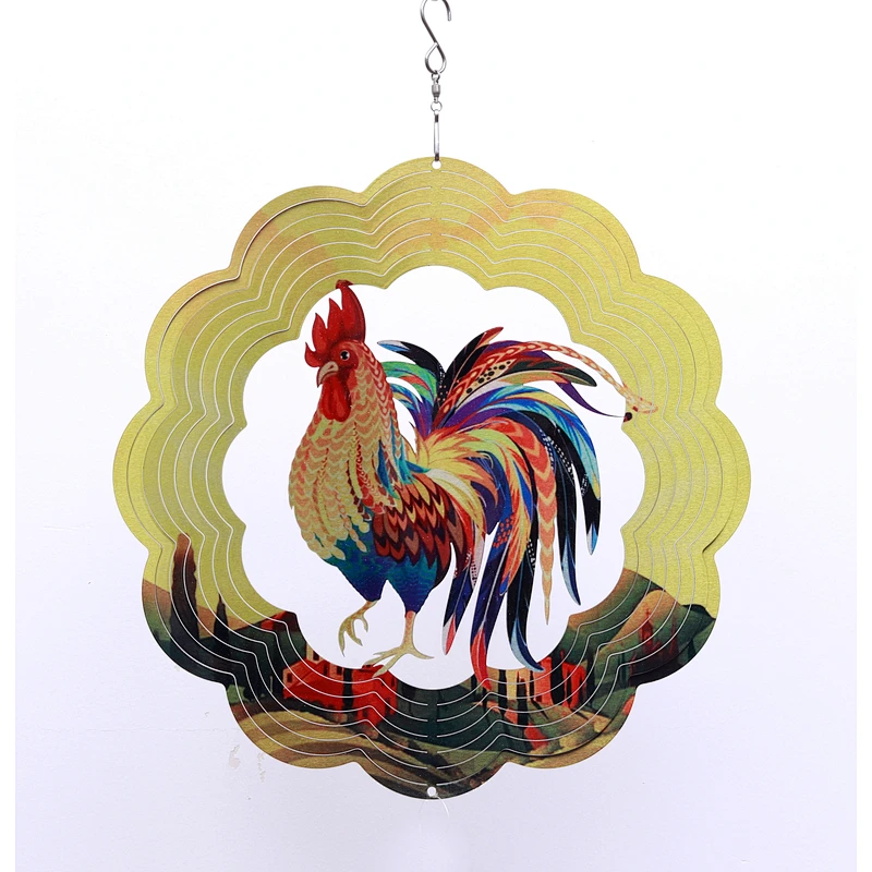 Rooster Wind Spinner For Home Decoration