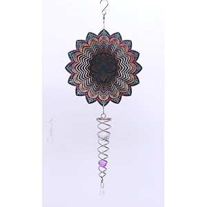 Gorgeous 3D Mandala Wind Spinner With Tail Spiral For Garden Decoration