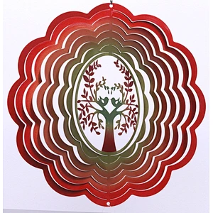 Stainless Steel Tree Of Life Wind Spinner For Garden Decoration