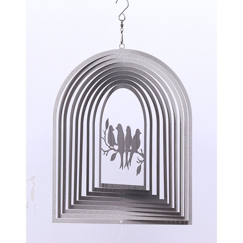 Bird Family Wind Spinner For Garden Decoration