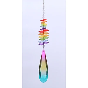 Color Plate Crystal Sun Catcher For Garden Home Decoration