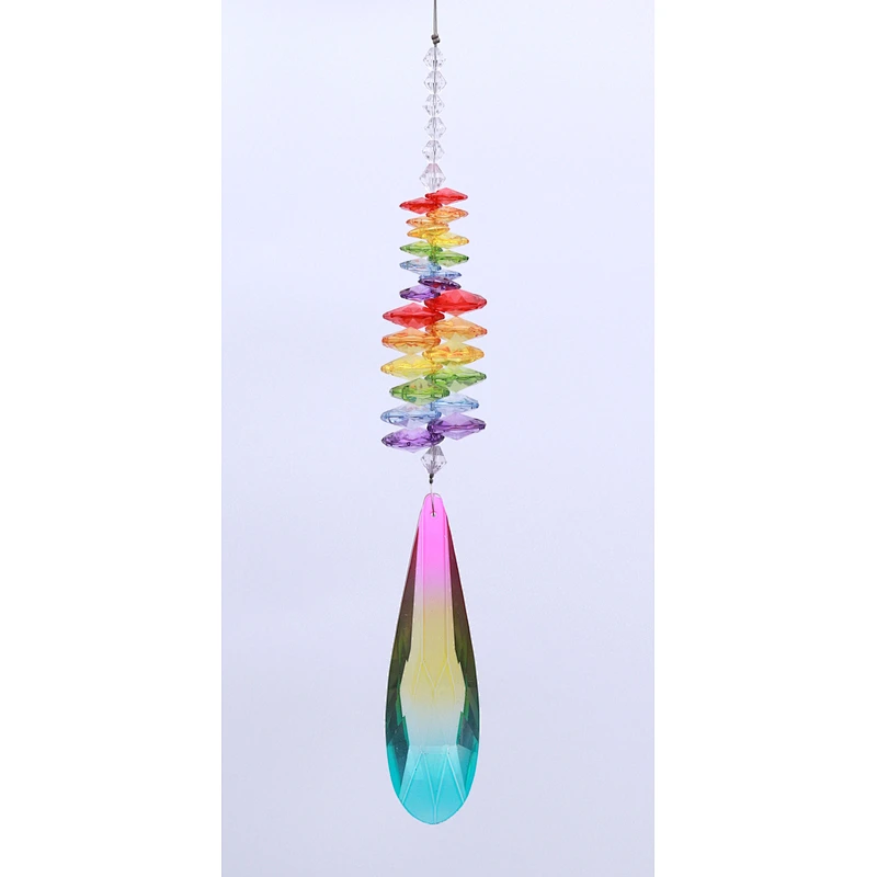Color Plate Crystal Sun Catcher For Garden Home Decoration