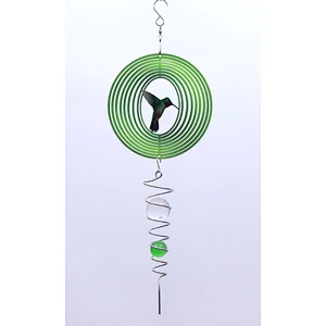Hummingbird Wind Spinner With Tail Sprial For Garden Decoration
