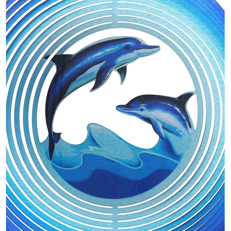 Summer Ocean Dolphin Wind Spinner For Home Garden Decoration