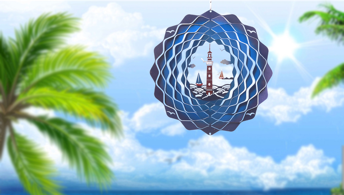 Lighthouse wind spinner