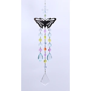 Metal Butterfly Crystal Pendant Sun Catcher For Home Decoration