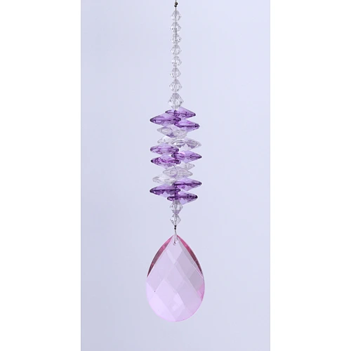 Purple Crystal Sun Catcher For Garden Home Decoration