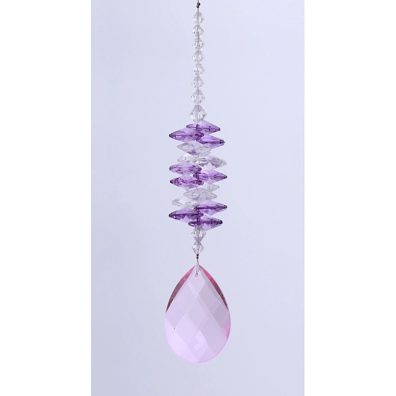 Purple Crystal Sun Catcher For Garden Home Decoration