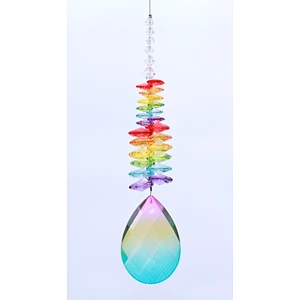 Color Plated Crystal Sun Catcher For Garden Home Decoration