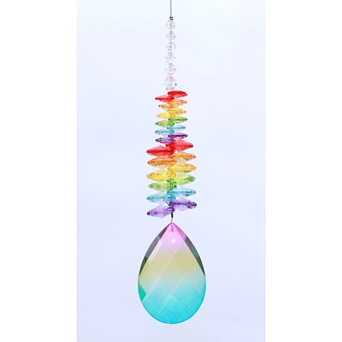 Color Plated Crystal Sun Catcher For Garden Home Decoration