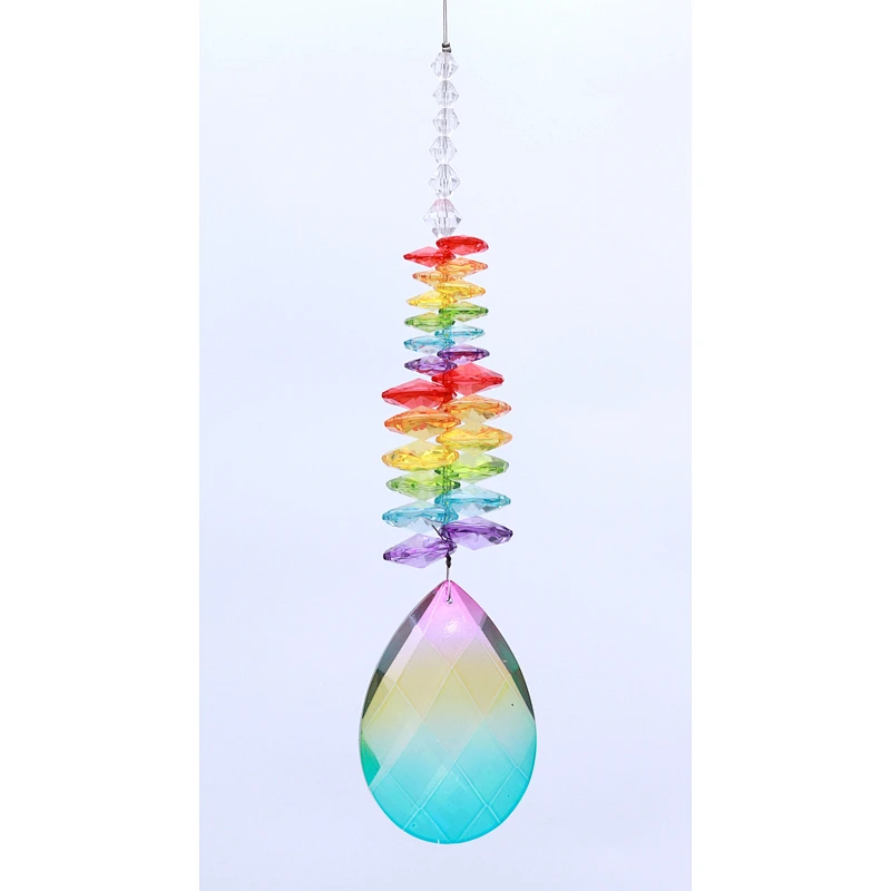Color Plated Crystal Sun Catcher For Garden Home Decoration