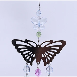 Metal Butterfly Crystal Pendant Sun Catcher For Home Decoration