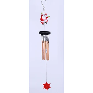 Christmas Man Wind Chime With Solar Light For Garden Decoration