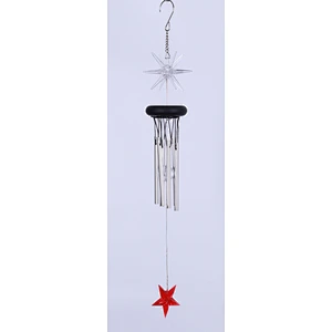 Star Wind Chime With Solar Light For Garden Decoration