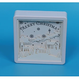 Merry Christmas 3D Papercut Light For Home Decoration