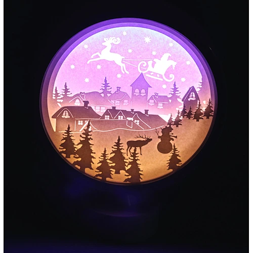 Christmas Eve 3D Papercut Light For Home Decoration