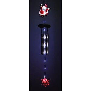 Christmas Man Wind Chime With Solar Light For Garden Decoration