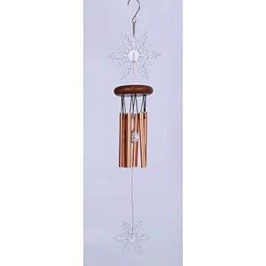 Snowflake Wind Chime With Solar Light For Garden Decoration