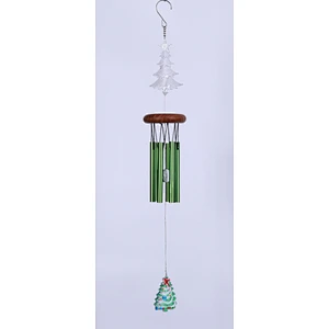 Christmas Tree Wind Chime With Solar Light For Garden Decoration