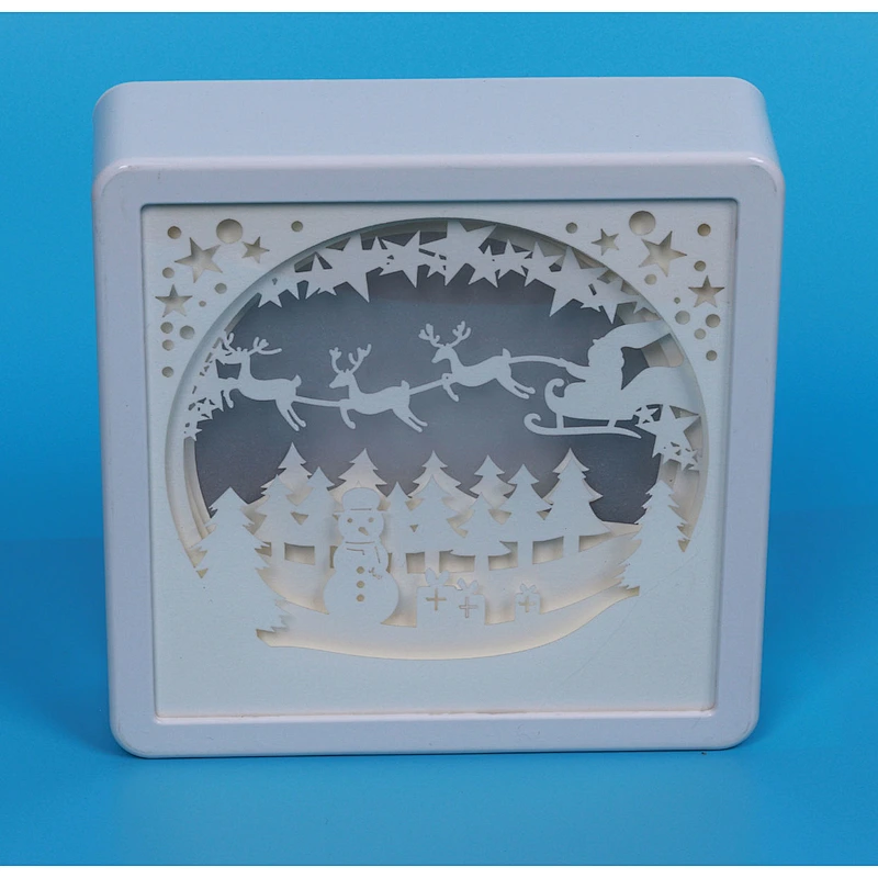 Christmas Forest 3D Papercut Light For Home Decoration