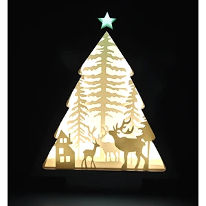 Christmas Tree 3D Papercut Light For Home Decoration
